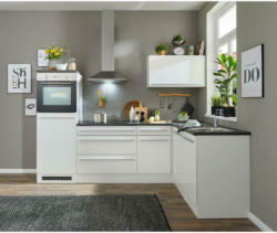 Einbauküche Eckküche Möbelix Jazz 6 Weiß mit E-Geräten