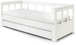 Möbelix Ausziehbett mit Bettlade 90x200 cm Pino, Weiß