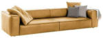 Möbelix 4-Sitzer-Sofa Around The Block Gelb Echtleder