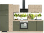 Möbelix Küchenzeile Ip1200 mit Geräte B: 310 cm Terra Opal/Eiche