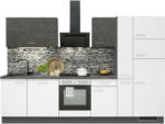Möbelix Küchenzeile Ip1200 mit Geräten B: 310 cm Weiß/Grafit