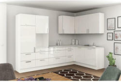 Einbauküche Eckküche Möbelix Ip4050 ohne Geräte 320x185 cm Weiß