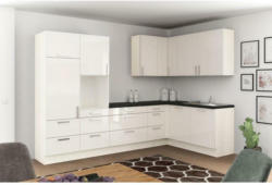 Einbauküche Eckküche Möbelix Ip4050 ohne Geräte 320x185 cm Magnolie