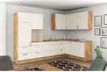 Möbelix Einbauküche Eckküche Möbelix Ip1200 ohne Geräte 320x185cm Magnolie/Eiche Dekor