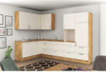 Möbelix Einbauküche Eckküche Möbelix Ip1200 ohne Geräte 185x320cm Magnolie/Eiche Dekor