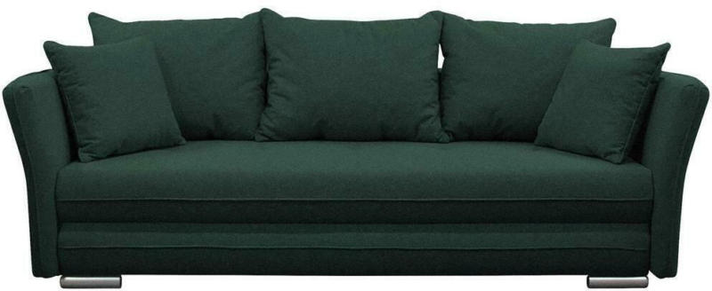 2-Sitzer-Sofa mit Schlaffunkt. Modi und Bettkasten Grün