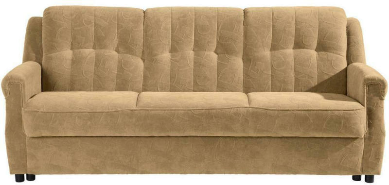 3-Sitzer-Sofa Schlaffunktion Moldau mit Armlehnen Sandfarben