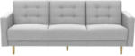 Möbelix 3-Sitzer-Sofa + Schlaffunktion Jasmin mit Armlehnen Hellgrau