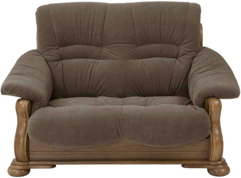 2-Sitzer-Sofa Tennessee Braun Aus Eiche Massiv