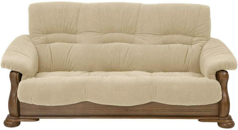 3-Sitzer-Sofa Tennessee Sandfarben Aus Eiche Massiv