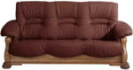 Möbelix 3-Sitzer-Sofa Tennessee Rot Echtleder