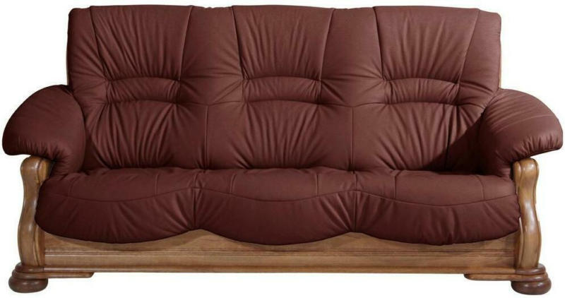 3-Sitzer-Sofa Tennessee Rot Echtleder