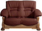 Möbelix 2-Sitzer-Sofa Tennessee Rot Echtleder