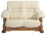 Möbelix 2-Sitzer-Sofa Tennessee Beige Echtleder