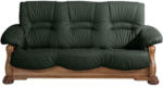 Möbelix 3-Sitzer-Sofa Tennessee Dunkelgrün Echtleder