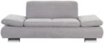 Möbelix 2-Sitzer-Sofa Terrence Armteil verstellbar, Silberfarben