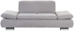 2-Sitzer-Sofa Terrence Armteil verstellbar, Silberfarben