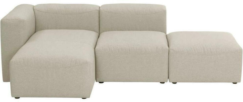 Ecksofa Lena Creme Flachgewebe