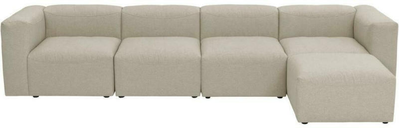 Ecksofa Lena Creme Flachgewebe