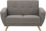 Möbelix 2-Sitzer-Sofa Jerry Rücken Echt, Grau