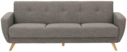 3-Sitzer-Sofa + Schlaffunktion Jerry Rücken Echt, Grau