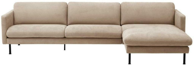 Ecksofa Nathan Rücken Echt, Beige