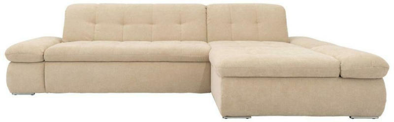 Ecksofa mit Armteilverstellung Moric Beige Mikrofaser