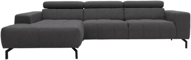 Ecksofa Cunelli Schwarz/Braun Webstoff