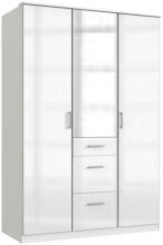 Möbelix Drehtürenschrank Mit Spiegel + Laden B: 135 cm Clack, Weiß
