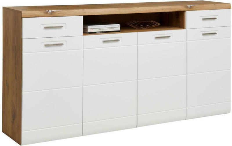 Sideboard Mit Soft-Close B: 200 cm Auris, Weiß/Eiche Dekor