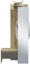 Möbelix Garderobe Torino Grau/Eichef. Dekor B: 90 cm Mit Spiegel