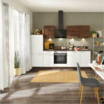 Möbelix Küchenzeile Win/Plan Mit Geräten 280 cm Weiß/Nussbaum