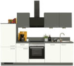 Möbelix Einbauküche Küchenblock Möbelix Win/Plan B: 280 cm Anthrazit/Weiß