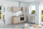 Möbelix Küchenzeile Base ohne Geräte 200 cm Crema/Wildeiche