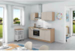 Möbelix Küchenzeile Base ohne Geräte 200 cm Crema/Wildeiche