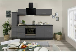Küchenzeile Rp240egc mit Geräte 240 cm Grau