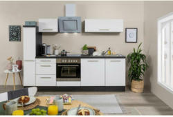 Küchenzeile Rp250ewc mit Geräte 250 cm Grau/Weiß