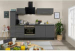 Möbelix Küchenzeile Respekta Rp250ewc mit Geräte 250 cm Grau/Schwarz
