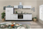 Möbelix Küchenzeile mit Geräten 300 cm Weiß/Grau