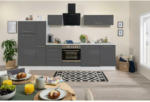 Möbelix Küchenzeile mit Geräten 310 cm Grau/Weiß