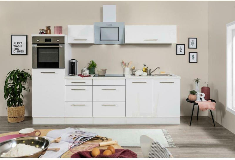 Küchenzeile mit Geräten 270 cm Weiß