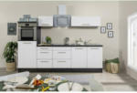 Möbelix Küchenzeile mit Geräten 270 cm Weiß/Grau