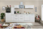 Möbelix Küchenzeile mit Geräten 310 cm Weiß Hochglanz