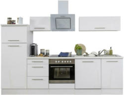 Küchenzeile mit Geräten 280 cm Weiß