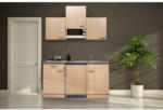 Möbelix Küchenzeile mit Geräten 150 cm Buche Dekor/Steinoptik
