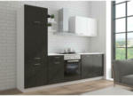 Möbelix Küchenzeile Promo ohne Geräte 270 cm Weiß/Graphitfarben