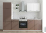 Möbelix Küchenzeile Promo ohne Geräte 270 cm Weiß/Trüffeleichefarbe