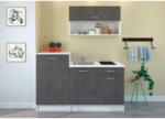 Möbelix Miniküche Smart ohne Geräte B: 160 cm Betonoptik/Weiß