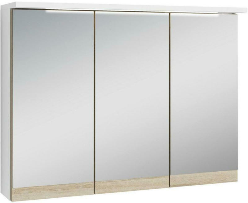 Spiegelschrank Marino mit Led 3-Türig BxHxT: 80x60x20 cm