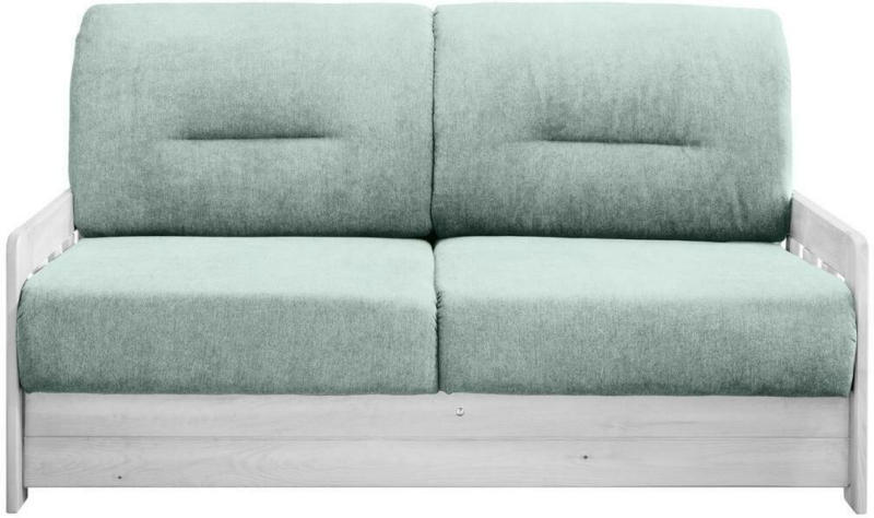 2-Sitzer Sofa mit Schlaffunkt. Camino Mintgrün/Weiß